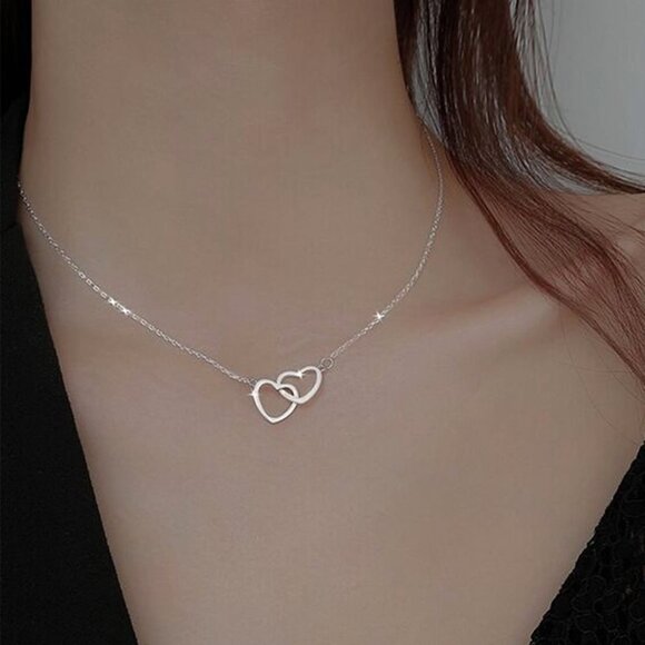 LC FASHION Jewelry - Charm pendant Necklace, Heart Charm Necklace, Dainty chain necklace